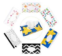 Distributeur de Lingettes Humides, Jubaopen 6PCS Sac à Lingettes Humides, Pochette de Lingettes Humides, Boite pour Lingettes Humides, Boîte à Lingettes Bébé pour Voyage (6 Modèles)