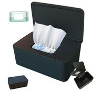 Distributeur de lingettes porte-lingettes pour bébé et adulte avec couvercle pour garder les tissus humides frais, récipient à antidérapant à trois couches pour la maison, le bureau et l.