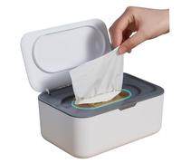 Distributeur de lingettes pour bébé, 7, 5 x 5, 1 x 3, 1 pouces, distributeur de lingettes humides rechargeables anti-poussière avec couvercle, couvercle boîte à mouchoirs antidérapant pour la maiso