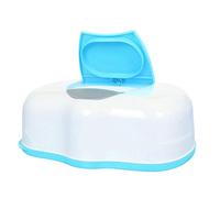 Distributeur de lingettes pour bébé - Maintient les niveaux d'humidité fraîche, boîte de récipient rechargeable, opération à une main + couvercle scellé, support d'accessoires en plastique PP durable
