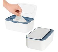 Distributeur de lingettes, support de lingettes pour bébé et adulte, conteneur de lingettes rechargeable Seposeve avec fermeture hermétique, garde les lingettes fraîches, opération d'une seule main.