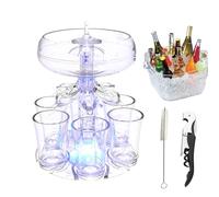 Distributeur de liqueur à liqueur - Structure transparente, système de bec verseur de précision, versement égal sans déversement, accessoire idéal pour les dégustations de vin | Outil de boisson pour
