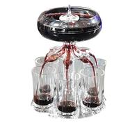 Distributeur de liqueur avec 6 verres à liqueur - Ensemble de verres à shot créatifs avec support d'alcool, distributeur de liqueur et support pour shots, distributeur de boissons, accessoires de bar