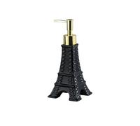 Distributeur de liquide Distributeur de savon de salle de bain en forme de Tour Eiffel, décoration for cuisine moderne Flacon de savon de comptoir(Black)