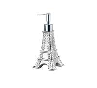 Distributeur de liquide Distributeur de savon de salle de bain en forme de Tour Eiffel, décoration for cuisine moderne Flacon de savon de comptoir(Silver)