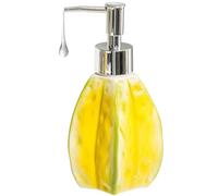 Distributeur de liquide Distributeur de savon en céramique forme fruit avec pompe plastique Flacon de savon de comptoir(Star Fruit silver Pump)