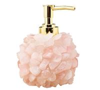 Distributeur de liquide Distributeur De Savon Manuel En Cristal Quartz Rose Fluorite Arc-en-ciel Naturel Flacon de savon de comptoir(Rosequartz)