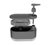Distributeur de Liquide et de Savon 2 en 1 avec Support d'éponge - Support d'éponge de Cuisine pour Plan de Travail - Gadgets de Cuisine Essentiels | pour évier de Cuisine