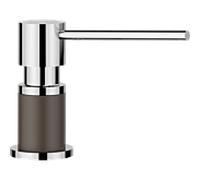 BLANCO Distributeur de liquide vaisselle LATO Café/chromé | Compatible avec tous les robinets de cuisine Blanco | Facile à remplir par le haut | Évier | Distributeur de savon | Trou de trou de 35 mm