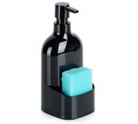 Distributeur de Liquide Vaisselle Vilde - Pratique avec Éponge - 9 5 x 9 7 x 21 cm - Noir