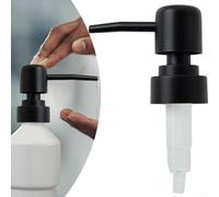 Distributeur de lotion à tête ronde en ABS avec filetage 28/400 pour bouteilles de bain, argent, or, noir, rouge bronze (noir)