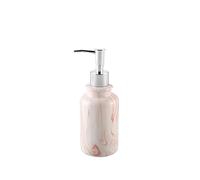 Distributeur de lotion Articles sanitaires en céramique de luxe, bouteille désinfectant for les mains séparée, gel douche Bouteille de savon multi-usages(Pink)