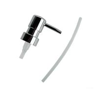 Distributeur de lotion avec bouchon à visser de 28 mm pour flacon de shampooing et de gel douche - Joint d'étanchéité pour projet de recyclage - Noir mat argenté finition or 9 cm (argent)