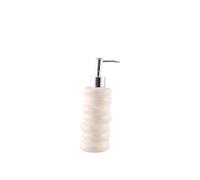 Distributeur de lotion Détergent à lessive en forme de pierre d'oeuf d'oie bouteille lotion lavage main céramique Bouteille de savon multi-usages(Beige)