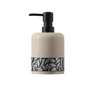 Distributeur de lotion Distributeur Cuisine Intage Décoratif Antidérapant Protecteur Silicone Bouteille de savon multi-usages(Yellow Leaf Relief)