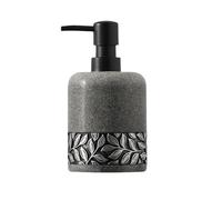 Distributeur de lotion Distributeur Cuisine Intage Décoratif Antidérapant Protecteur Silicone Bouteille de savon multi-usages(Gray Leaf Relief)