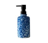 Distributeur de lotion Distributeur de salle bain - Bouteille à vaisselle en céramique for lotion avec Bouteille de savon multi-usages(Blue)