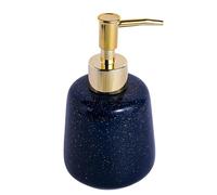 Distributeur de lotion Distributeur de savon en céramique for les mains Bouteille de savon multi-usages(Blue,Round 250ml)