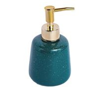 Distributeur de lotion Distributeur de savon en céramique for les mains Bouteille de savon multi-usages(Green,Round 250ml)