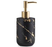 Distributeur de lotion Distributeur De Savon Liquide Luxueux En Flacon À Pompe Plastique Et Céramique For Salle Bain, Cuisine, Vaisselle Lotion Bouteille de savon multi-usages(Black)