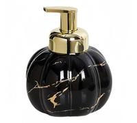 Distributeur de lotion Distributeur de savon moussant avec pompe dorée Bouteille de savon multi-usages(Black)