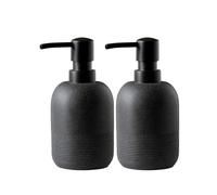 Distributeur de lotion Distributeur De Savon Noir For Les Mains, For Comptoir Salle Bain, For Cuisine Bouteille de savon multi-usages(Black-2pcs)