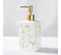 Distributeur de Lotion, Distributeur Gel Douche, Savon Liquide for Les Mains, en céramique avec Pompe for comptoir Salle Bain et Bureau Cuisine(White)