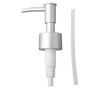 Distributeur de lotion en métal plaqué avec mécanisme à ressort solide 28/400 fils pour salle de bain, gel douche, savon, crème, pâte, produits de soins de la peau (argent mat)