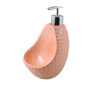 Distributeur de lotion Lotion en céramique de gel bain shampooing bouteille séparée d'aseptisant main avec la fente Bouteille de savon multi-usages(Pink)