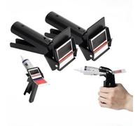 Distributeur de mastic en fer pour silicone Rtv et adhésifs flexibles - Outil d'extrusion à ressort avec contrôle précis compact 8,1 x 6,6 x 14,9 cm - Design noir/rouge