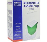 Distributeur de médicaments 7 jours vert trans.Blind. 1 pièce