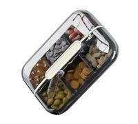 Distributeur De Médicaments - Organiseur Médicaments Portable | Pilulier PC Avec 10 Compartiments 10x7x2,5cm | Boîte Étanche Voyage Pour Vitamines Compléments Cachets Comprimés