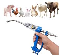 Distributeur de médicaments vétérinaires - Pistolet d'arrosage réglable de 30 ml pour bovins, moutons, porcs et chevaux - Outil d'alimentation en métal et dispositif de dosage