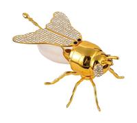 Distributeur de Miel - Aide de Cuisine en Forme d'abeille, louche à Miel incrustée de Cristaux | Élégant Pot à Miel avec raccord de plongée pour Un Dosage précis, Accessoire de