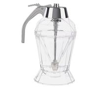 Distributeur de miel | Récipient acrylique de 200 ml | Avec dessous de verre | Pot de miel sans goutte à | Distributeur de sirop aspect verre | Dosage sans gouDtte | Pour le petit déjeuner thé c