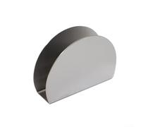 Distributeur de mouchoirs en acier inoxydable pour table avec design demi-rond pour pique-nique, barbecue et repas (argent)