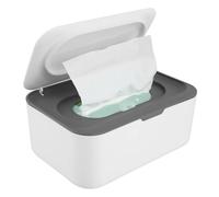 Distributeur de mouchoirs humides portable avec couvercle, boîte rangement anti-poussière Pour Cuisine, Salon, WC, Voiture(Light Grey)