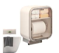 Distributeur de mouchoirs mural - Support multifonction pour papier toilette, rangement transparent, design doux sans perçage | pour salle de bain, salle de bain, toilettes, coiffeuse