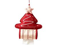 Distributeur de Mouchoirs Sapin de Noël, Décoration Festive Suspendue | Accès Facile, Polyester Résistant, Choix Rouge ou Vert, Idéal pour Décoration de Noël dans le Salon et la Salle de Bain