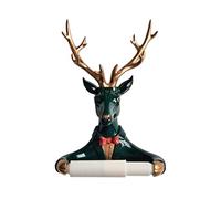 Distributeur de Mouchoirs, Scandinave Nordic Elk Roll Paper Holder Creative Résine Boîte À Mouchoirs pour Salle De Bain Hôtel Pas Poinçonnage Porte-Serviettes(B)