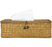 Distributeur de Mouchoirs, Scandinave Rotin Tissu Box Couvre-Serviettes rectangulaires Table de Serviette tissée carpkin conteneur Maison Voiture Porte-Serviettes Porte-Serviettes(B)