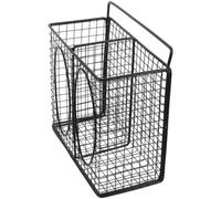 Distributeur de Moufles Mural à Deux Compartiments en Fer Noir | Installation Stable, Design Ouvert Compact, pour Salons de Beauté et Bureaux, Gain de Place, Anti Contamination