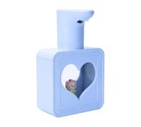 Distributeur de mousse intelligent à détection automatique, montage mural, rechargeable par USB, fonctionnement sans contact, capacité de 400 ml, pour la maison et la salle de bain (bleu)