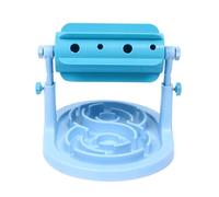 Distributeur de Nourriture à Fuite Lente pour Chiens et Chats Bleu | Abs, Route de Fuite Irrégulière, Contrôle la Vitesse D’alimentation, Favorise Jeu et Exercice, Format Compact