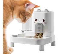 Distributeur de Nourriture Automatique 2 en 1 pour Animaux domestiques - Abreuvoir Intelligent pour Une Utilisation intérieure et extérieure à la Maison