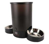 Distributeur de Nourriture Automatique à Bol Visible, Contrôle Précis des Portions avec Système d'alimentation de Secours, Double Bol 3L, Facile à Nettoyer, Distributeur d'eau en