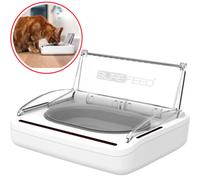 Distributeur de Nourriture Automatique pour Chat et Chien Anti-Odeur - Blanc