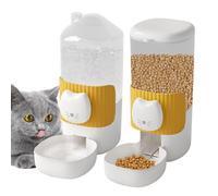 Distributeur de nourriture et d'eau pour chat - Distributeur d'eau et de nourriture pour chat - Grande capacité - Pour animaux de compagnie, chiens, chiots, chatons, lapins