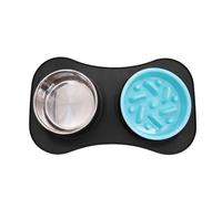 Distributeur de nourriture portable en silicone pour chien - Slow Food - Pliable - Antidérapant - Pour chat en plein air - Voyage - Fournitures pour animaux de compagnie - Distributeur de nourriture