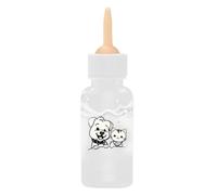 Distributeur de nourriture pour animaux, Mangeoire for chats avec tétine coudée, distributeur de médicaments, portable for petits animaux d'intérieur et d'extérieur, nourriture for(Cream Coloured)